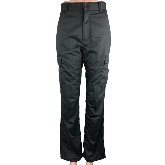 Pacsun Black High Rise Stretch Flared Leg Ankle Cargo Casual Pants Size 26 - Picture 1 of 6